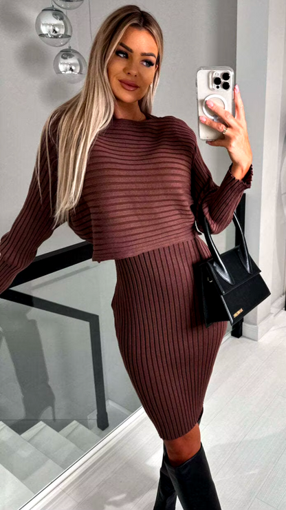 Conjunto Siena™ – Vestido + Suéter a Juego GRATIS