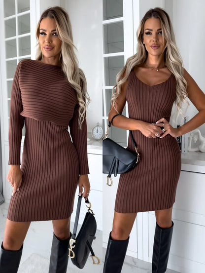 Conjunto Siena™ – Vestido + Suéter a Juego GRATIS