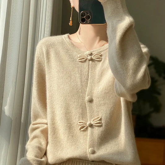 Lia – Maglione con fiocco da donna